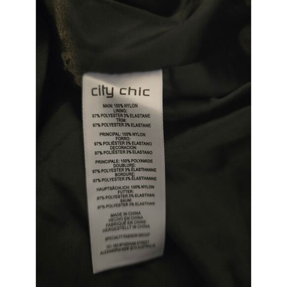 City Chic So Seductive Ruffle Hem Lace Body-con Dress In Black XL 22 MSRP $169 - Picture 6 of 6